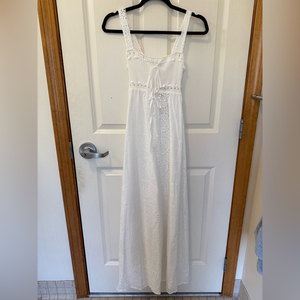 SABO White Eyelet Maxi Dress XXS (0)